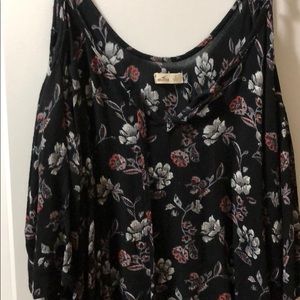 Black off the shoulder blouse